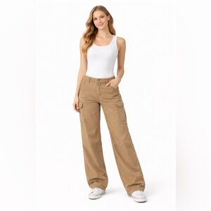 Y2K SO Cargo Flared Pants - Khaki - Women's Size Large
